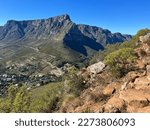 View on Table Mountain from Lion’s Head in Cape Town