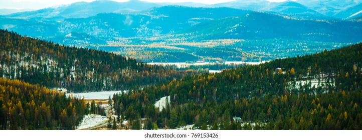 A view from on top of Lion Mountain Trail in Whitefish, Montana
