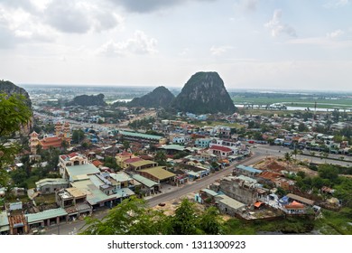 View From On Top Of Mount Thuy Of Marble Mountains Da Nang City Which Is One Of The Most Attractive Destination For The Tourists South Of Da Nang City In Vietnam, Asia