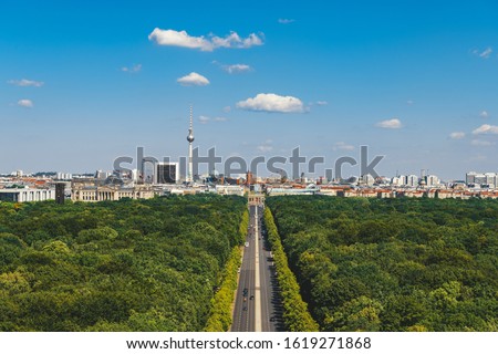 Similar – Image, Stock Photo Skyline Berlin. Panorama with zoo