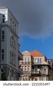 View On Two Facades Of Tenement Houses In Poznan, Poland