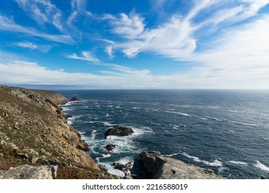 View On The Wild Coast Of The Pointe Du Raz In Brittany