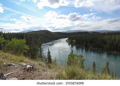 View On Yukon Kuskokwim Delta River Near Wolf Creek Campground, Yukon, Canada