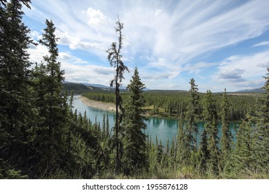 View On Yukon Kuskokwim Delta River Near Wolf Creek Campground, Yukon, Canada