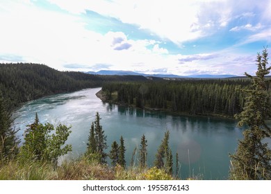 View On Yukon Kuskokwim Delta River Near Wolf Creek Campground, Yukon, Canada