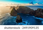 View of one of the best sights of Madeira Island. Cape Ponta de São Lourenço, Madeira Island, Portugal