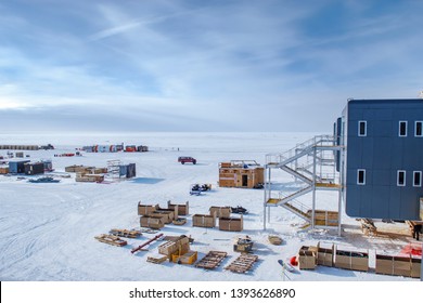 View From One End Of American Amundsen-Scott South Pole Station In Antarctica