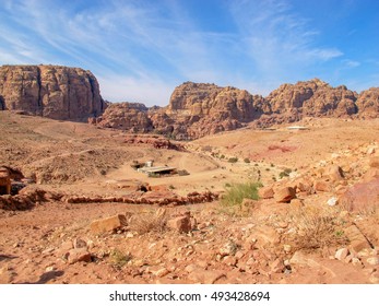 View from one of the tomb on the hill in Petra, Jordan - Shutterstock ID 493428694