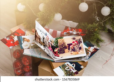 View Open Book With Album Christmas At Home