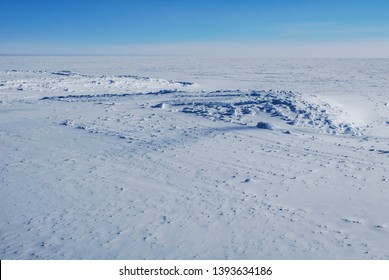 View Of Open Ice Horizon From Amundsen Scott South Pole Station, Antarctica