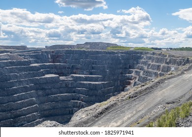 View Of The Open Pit Canadian Malartic Mine, In Quebec