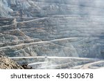 View of the open pit copper mine of Chuquicamata, Chile