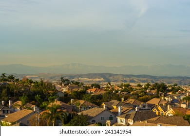 View Of Orange County From Above The Homes And Hills