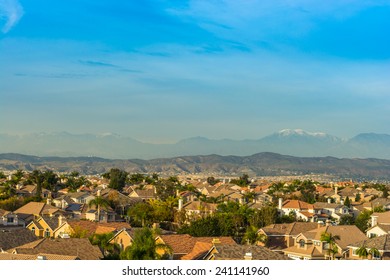 View Of Orange County From Above The Homes And Hills