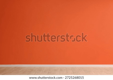 View of orange wall in empty room