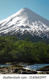 View Of The Osorno Volcano From The Vicente Pérez National Park, In Puerto Varas