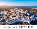 View of Ostuni white town, Brindisi, Puglia (Apulia), Italy, Europe. Old Town is Ostuni