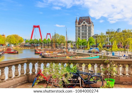 View of Oude Haven in Rotterdam From A Balcony
