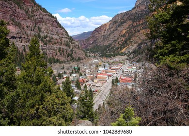 View Of Ouray, CO From Red Mountain Pass