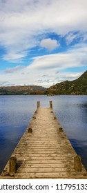 View Out Onto Ullswater Lake, Cumbria, Summer Day