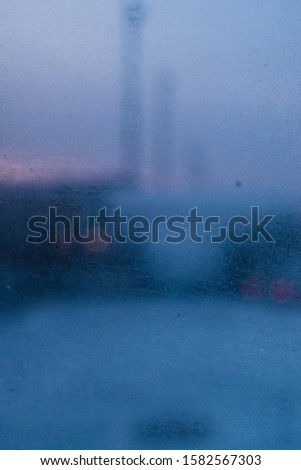 The view out of a plane that has just landed at OSL Airport in Norway.