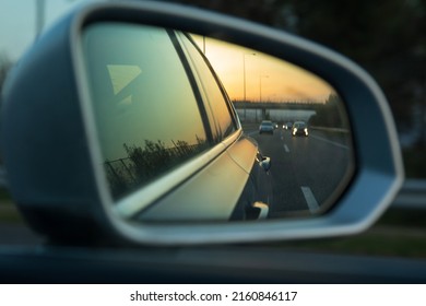 View Outside Car Rearview Mirror Reflections Stock Photo 2160846117 ...