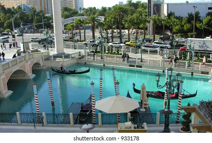 View Outside The Venetian Hotel In Las Vegas