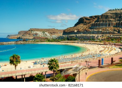 View over Amadores beach on Gran Canaria, Spain - Shutterstock ID 82168171