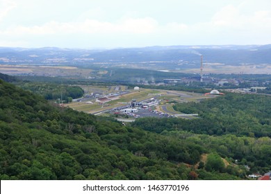 View Over The Autodrom In Most In Czech Republic