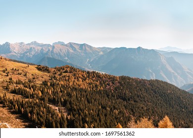 View Over The Bergamasque Alps And Prealps, In Northern Italy.