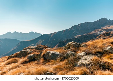 View Over The Bergamasque Alps And Prealps, In Northern Italy. 