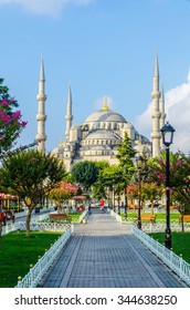 View Over The Blue Mosque In Istanbul.