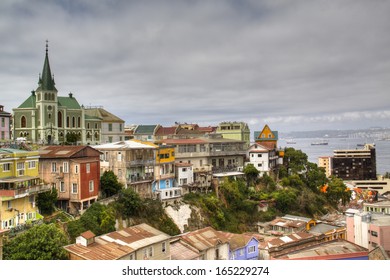 View Over Cerro Concepcion In Valparaiso, Chile 