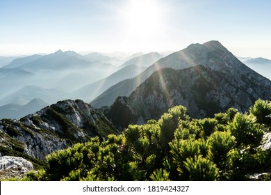 View Over The Chiemgau Alps From The Hochstaufen.