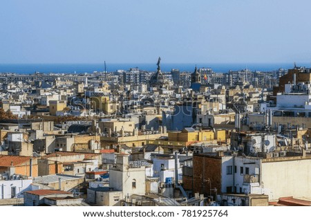 View over the city of Barcelona, spain, europe