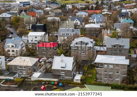View over city of Reykjavik, the capital of Iceland