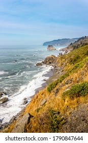 View Over The Coastline Of Northern California From A Scenic Outlook On Highway No 1