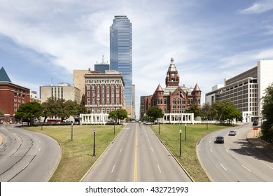 View Over The Dealey Plaza In The City Of Dallas. Texas, United States