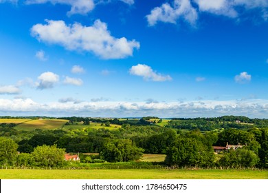 View over the high weald of east sussex, south east England, from the summit of blackdown mill near Punnetts Town - Shutterstock ID 1784650475