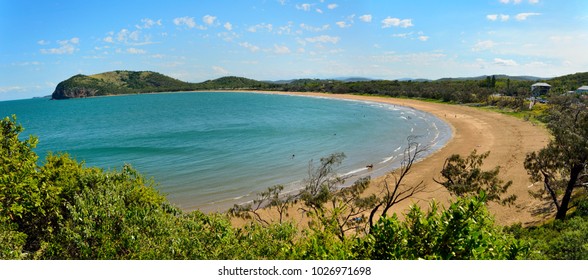 View Over Kemp Beach Toward Bluff Point In Capricorn Coast National Park In Queensland, Australia.