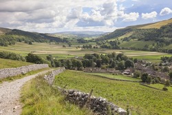 View Over Kettlewell Village In Wharfedale, Yorkshire Dales National Park, England.