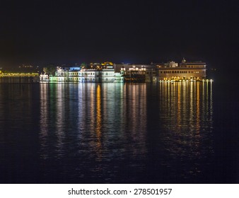 View Over Lake Pichola At Dusk, Udaipur, India