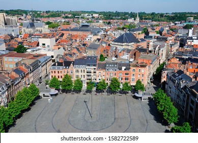 View over Leuven Town Center from the University Library Tower in Leuven (Louvain), Belgium 