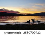 View over Loch Lomond from Balloch during sunset