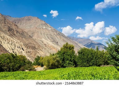 View over the mountain ranges on the way to Shandur Pass, Chitral, Khyber Pakhtunkhwa, Pakistan