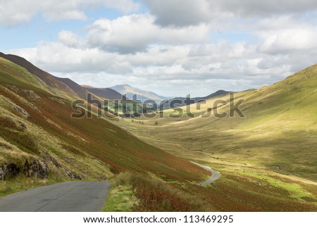 Similar – Single track road in thescottish highlands.