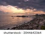 A view over the ocean in Maine.