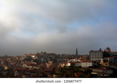 A view over the old town of Porto, Portugal, with its traditional houses and rooftops