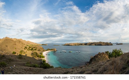 View Over Pink Beach On Komodo Island