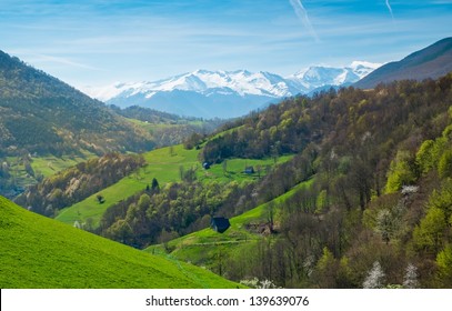 View Over Pyrenees Mountains